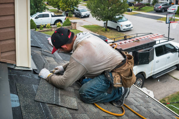 Professional Emergency Roof Repair technician working in Bohannon, VA